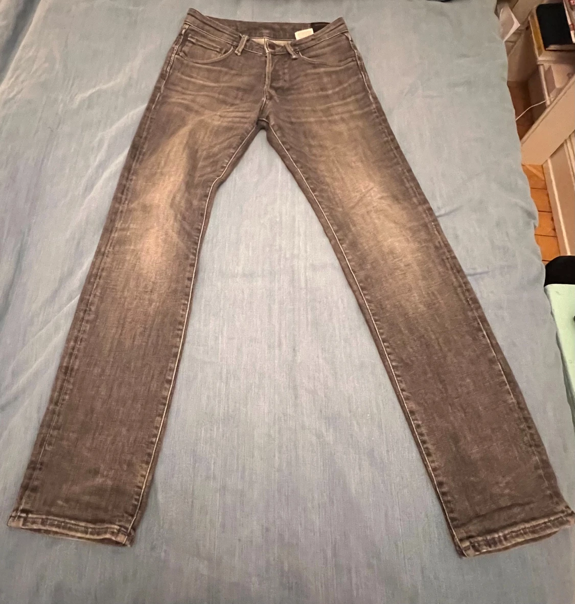 Slim Straight Fit grå jeans - 3
