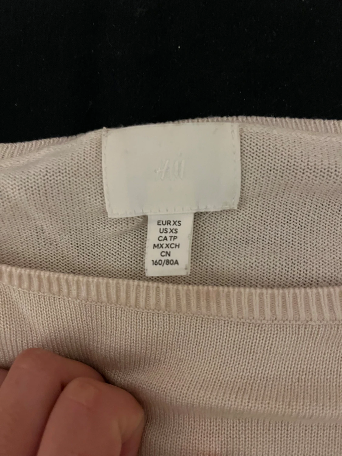 Randig beige tröja från H&M XS - 1