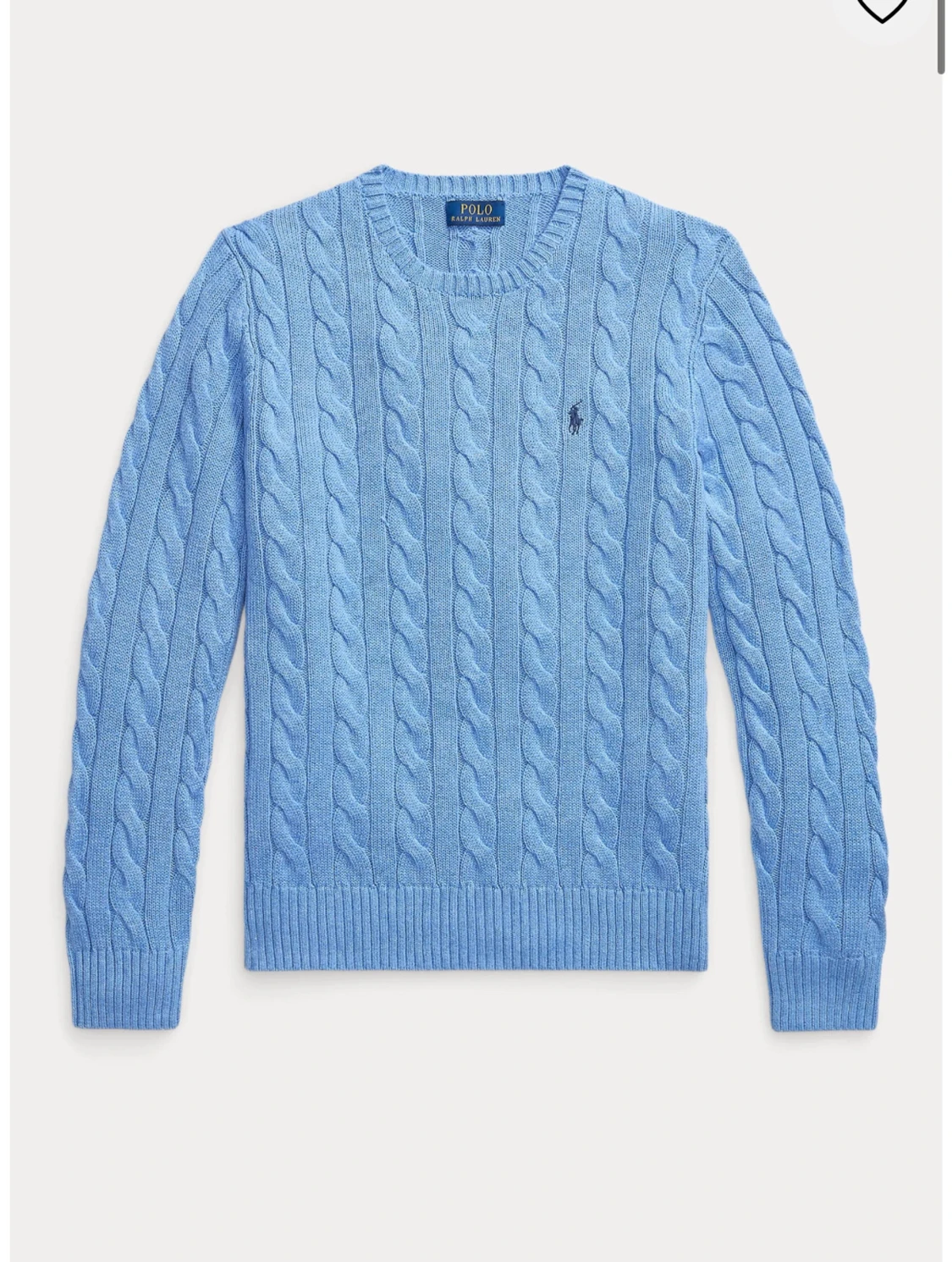 Ljusblå kabelstickad tröja Ralph Lauren - 2