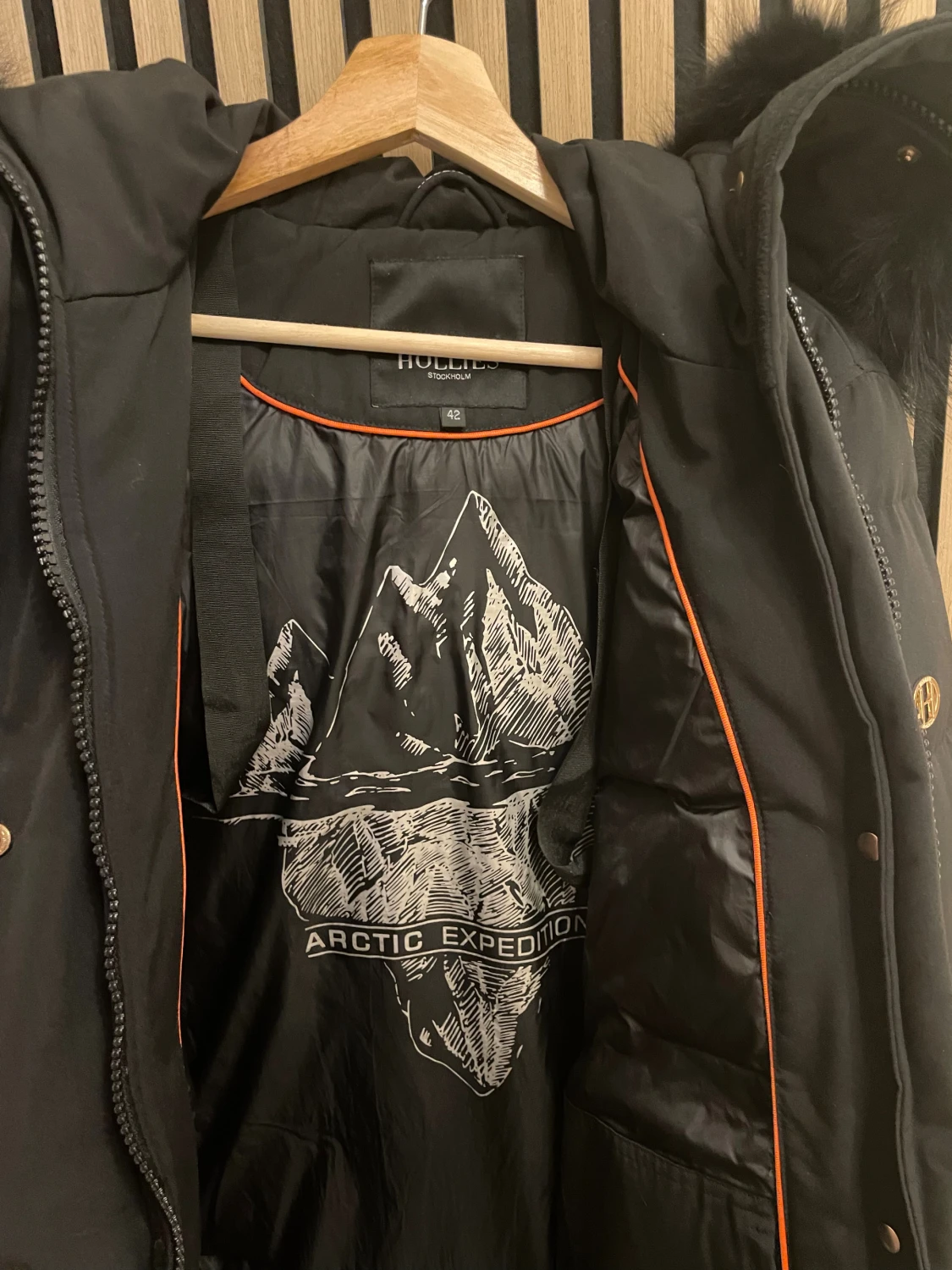 Svart dunjacka Hollies med fuskpäls - 2