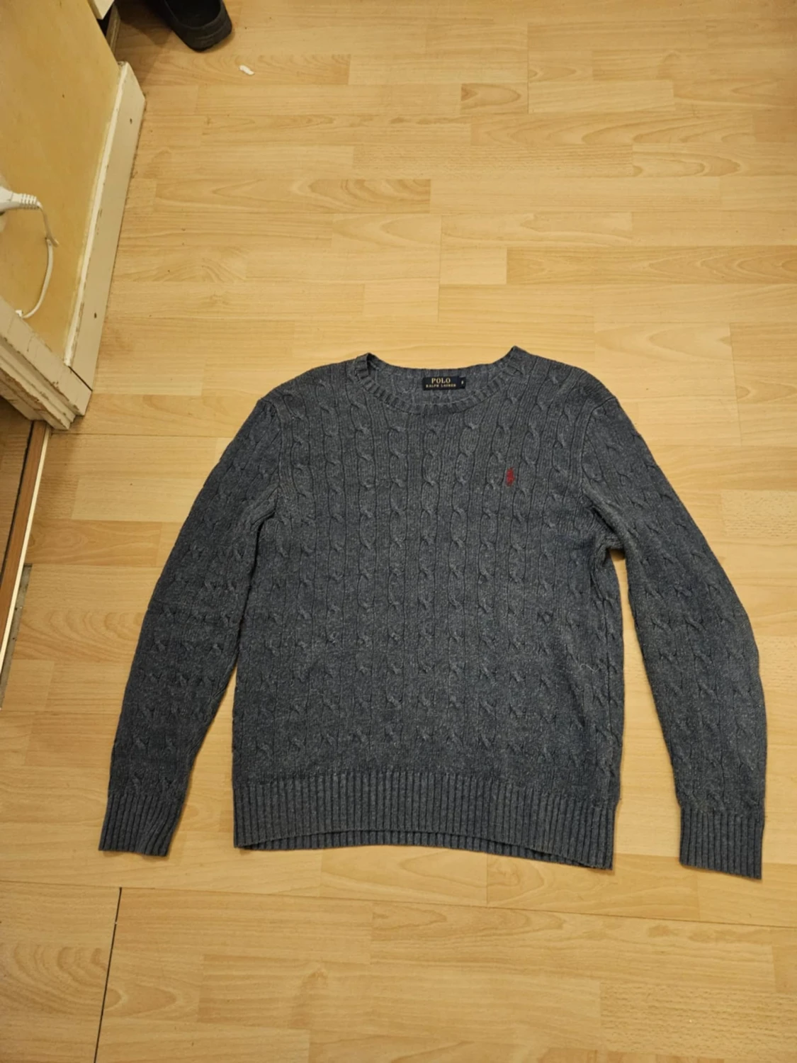 Blå kabelstickad tröja Polo Ralph Lauren