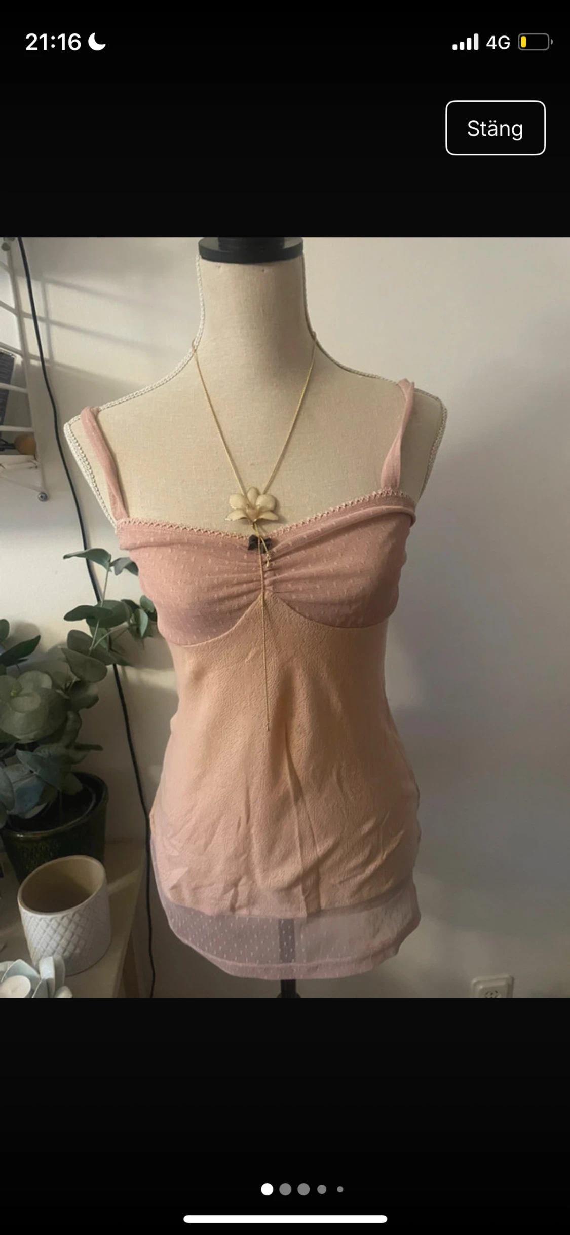 Rosa mesh-linnetopp med rosett