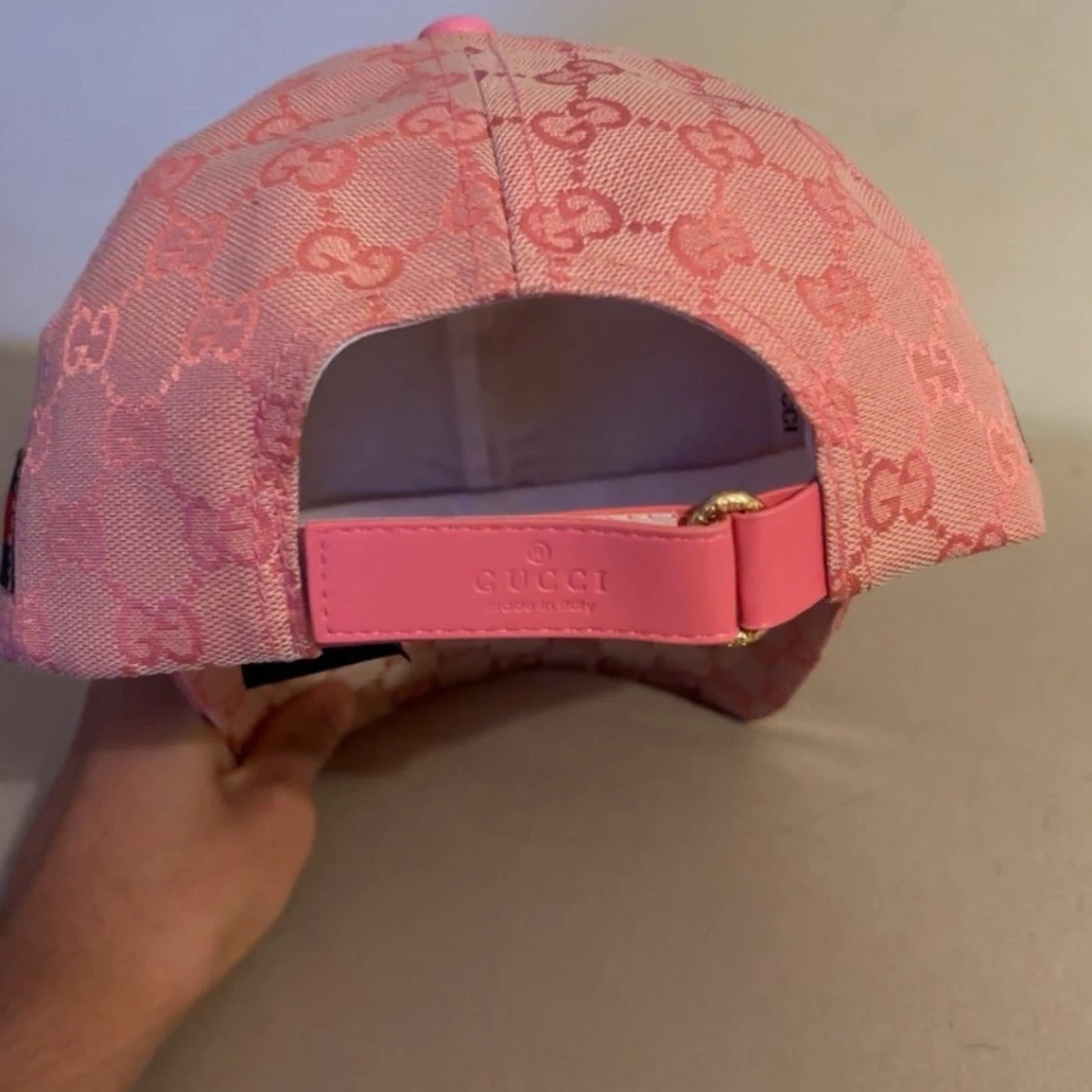 Rosa dubell G keps med fin mönster - 3