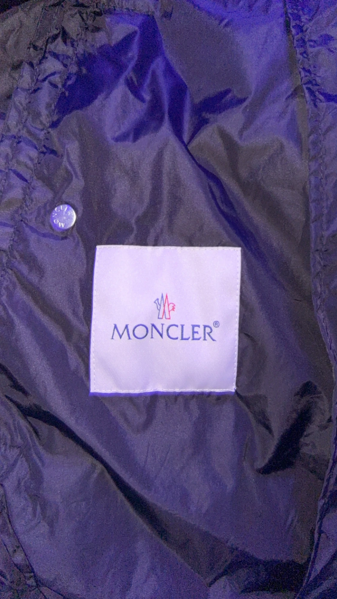 Svart Moncler vindjacka med huva - 4