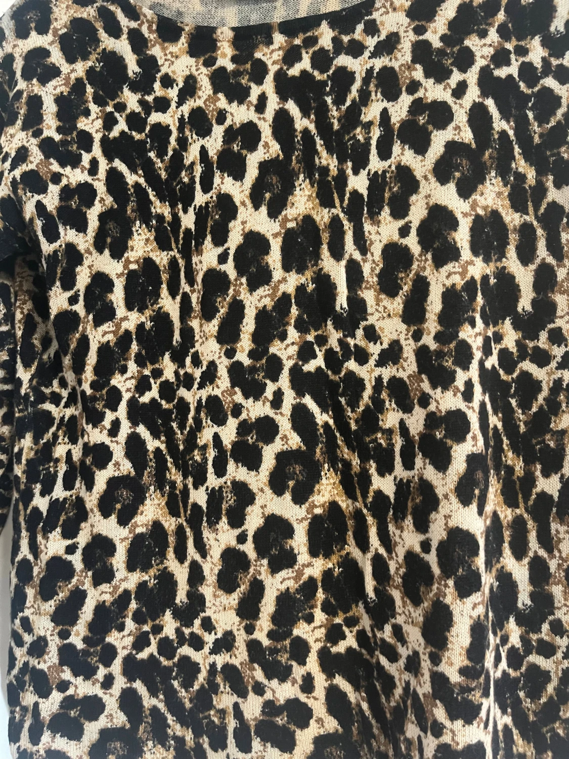 Leopardmönstrad stickad tröja - 1