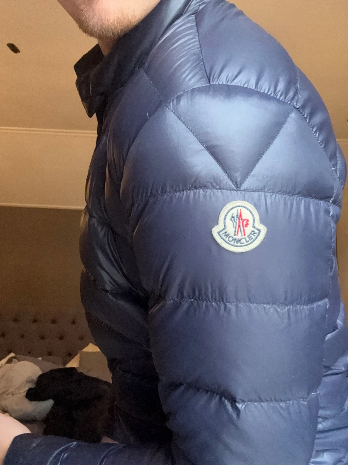 Mörkblå dunjacka från Moncler - 1