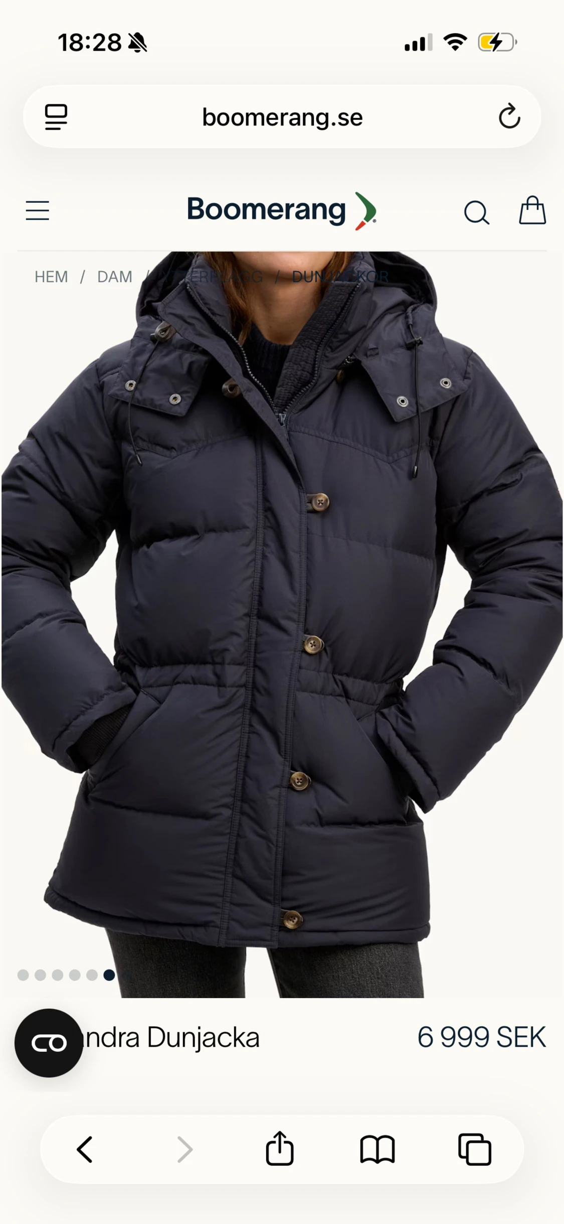 Mörkblå dunjacka från Boomerang - 1