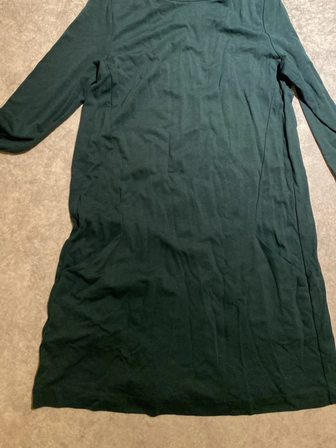 Mörkgrön långärmad klänning H&M M