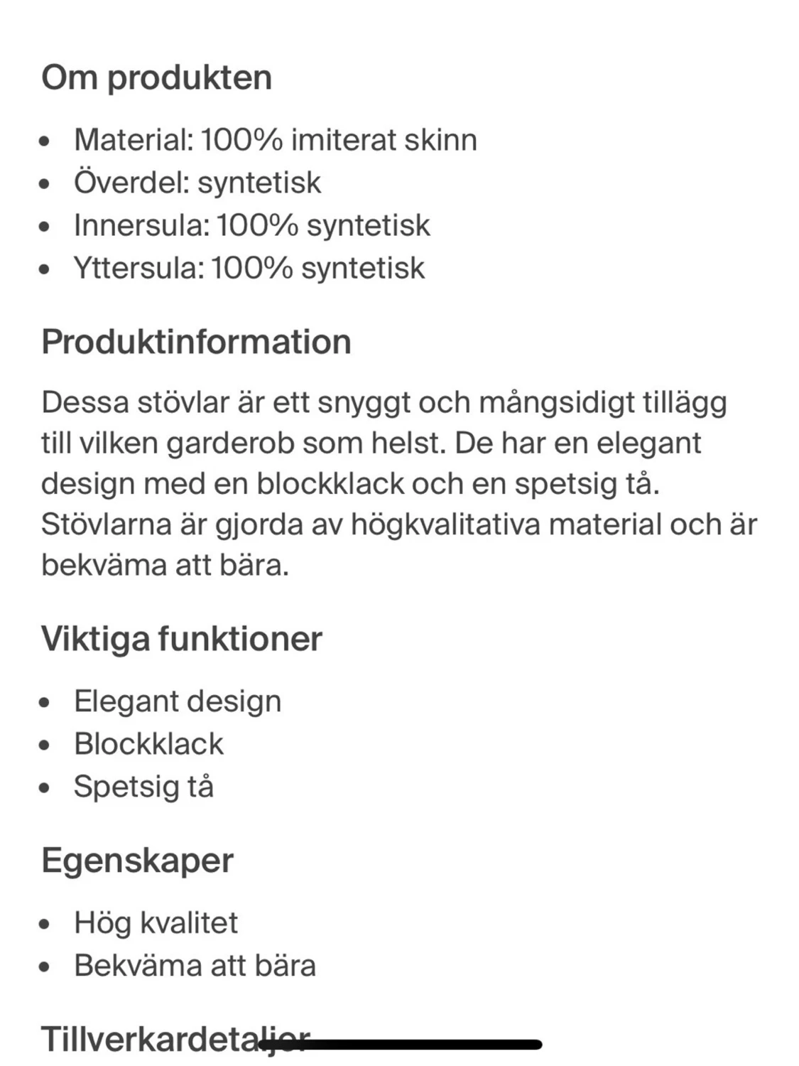 Svarta höga stövlar med blockklack - 2