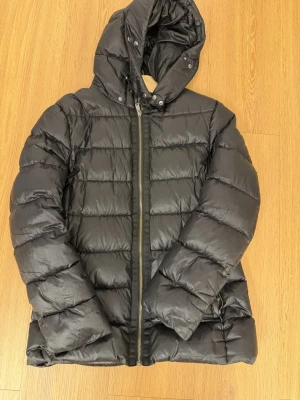 Svart pufferjacka från Saki Sweden - Svart pufferjacka från Saki Sweden med fluffig huva och snygg pälsdetalj. Jackan har dragkedja framtill och två sidofickor med dragkedja. Materialet är glansigt och känns riktigt mjukt, perfekt för kalla dagar. Priset kan diskuteras vid snabb affär. 