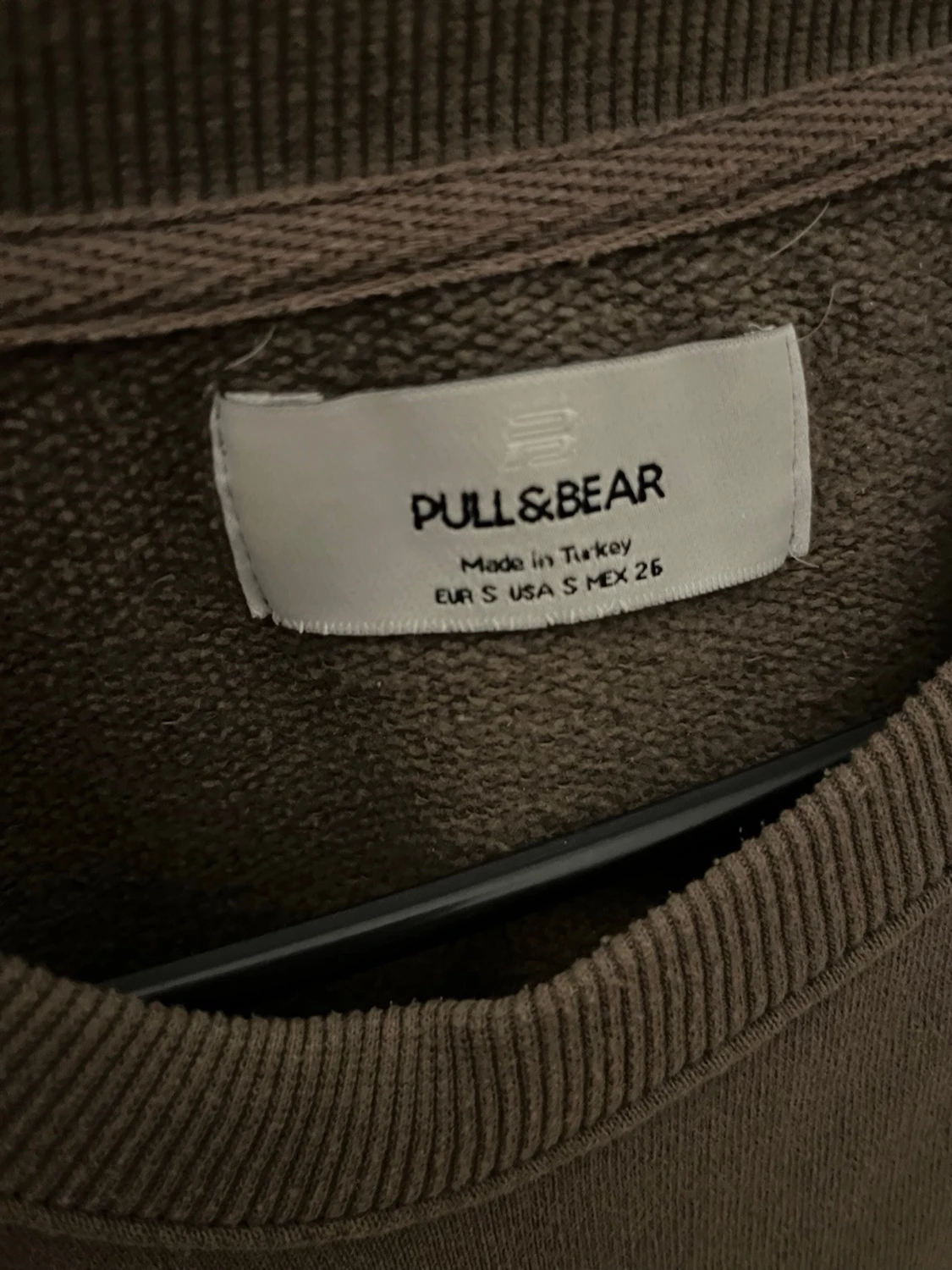 Croppad sweatshirt mörkgrå - 1