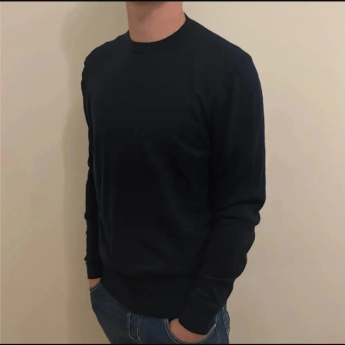 Svart merinoulltröja Massimo Dutti - 1