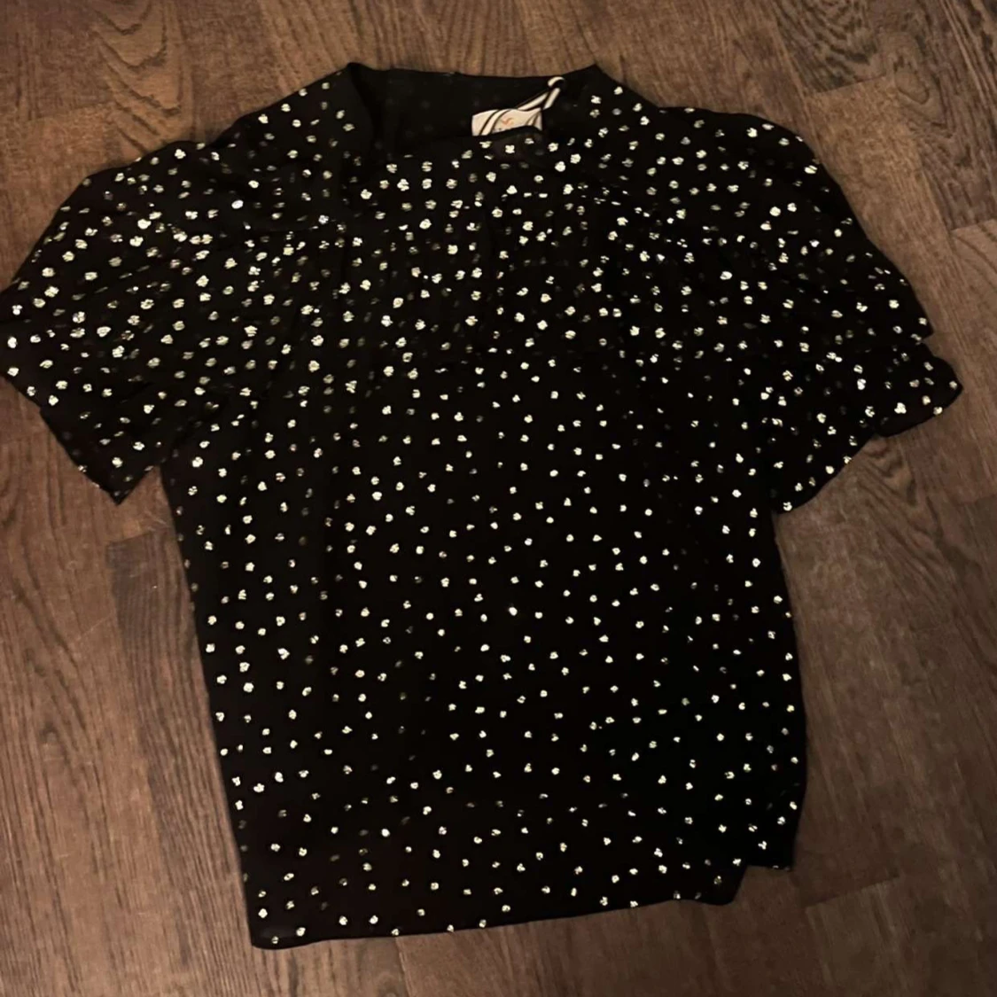 Svart glittrig blus - 2