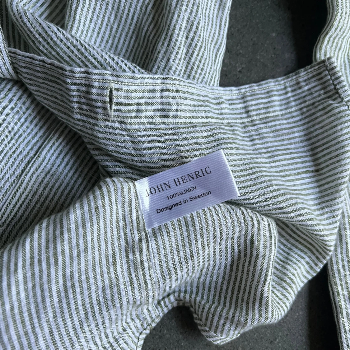 Randig linneskjorta från John Henric - 4