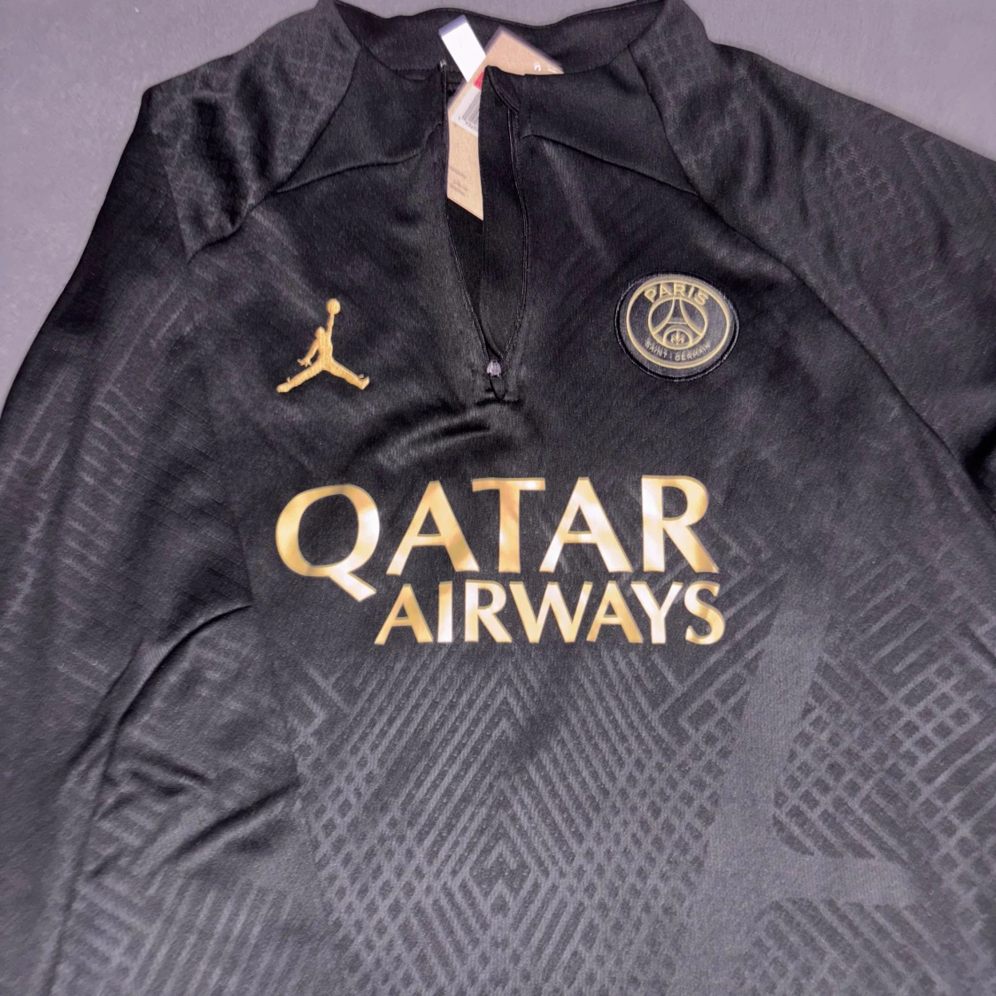 PSG x Jordan svart fotbollströja