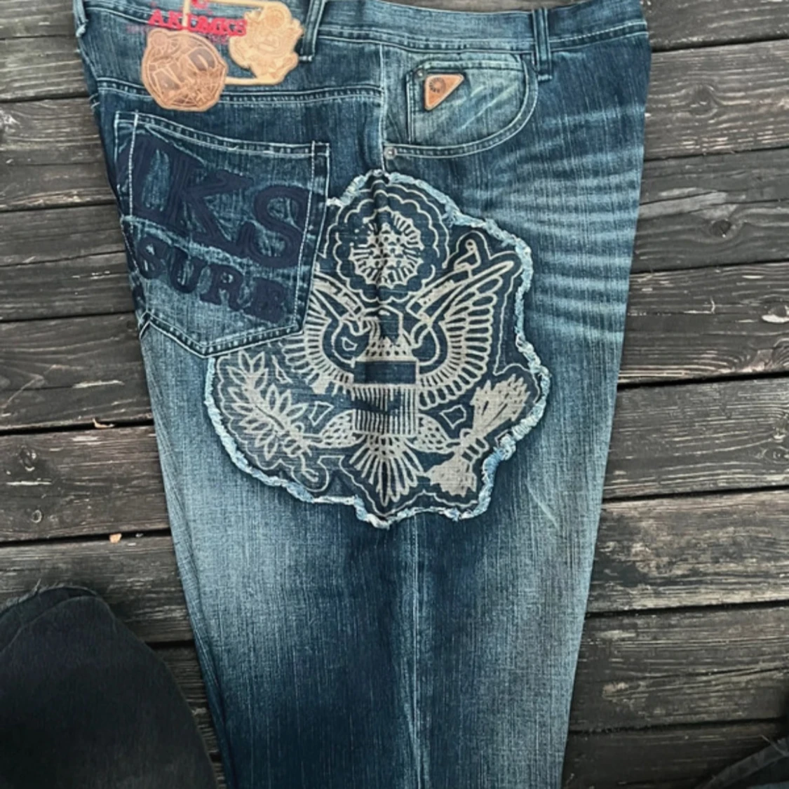 Blå wide jeans från Akademiks - 3