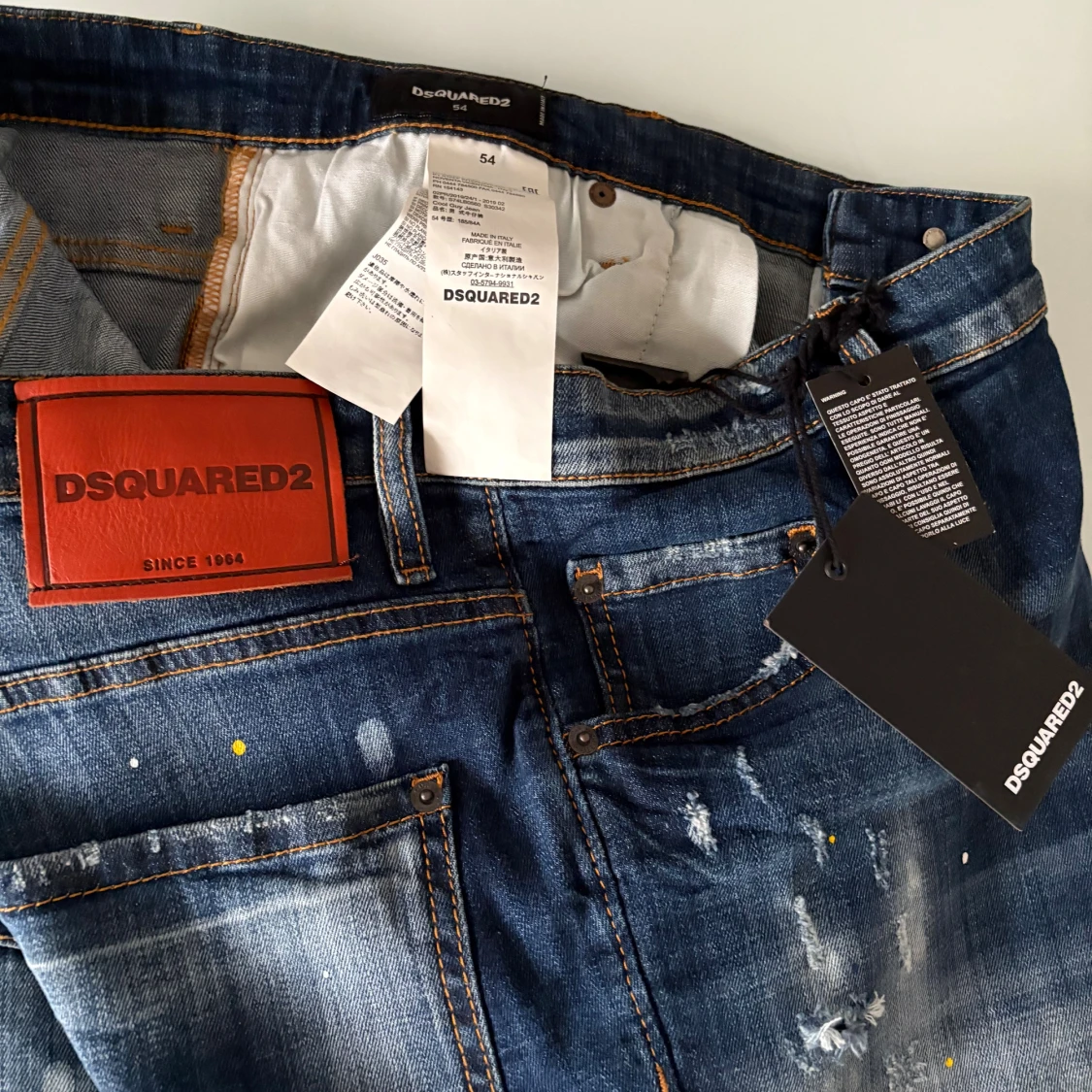 Dsquared2 blå jeans med slitningar - 2