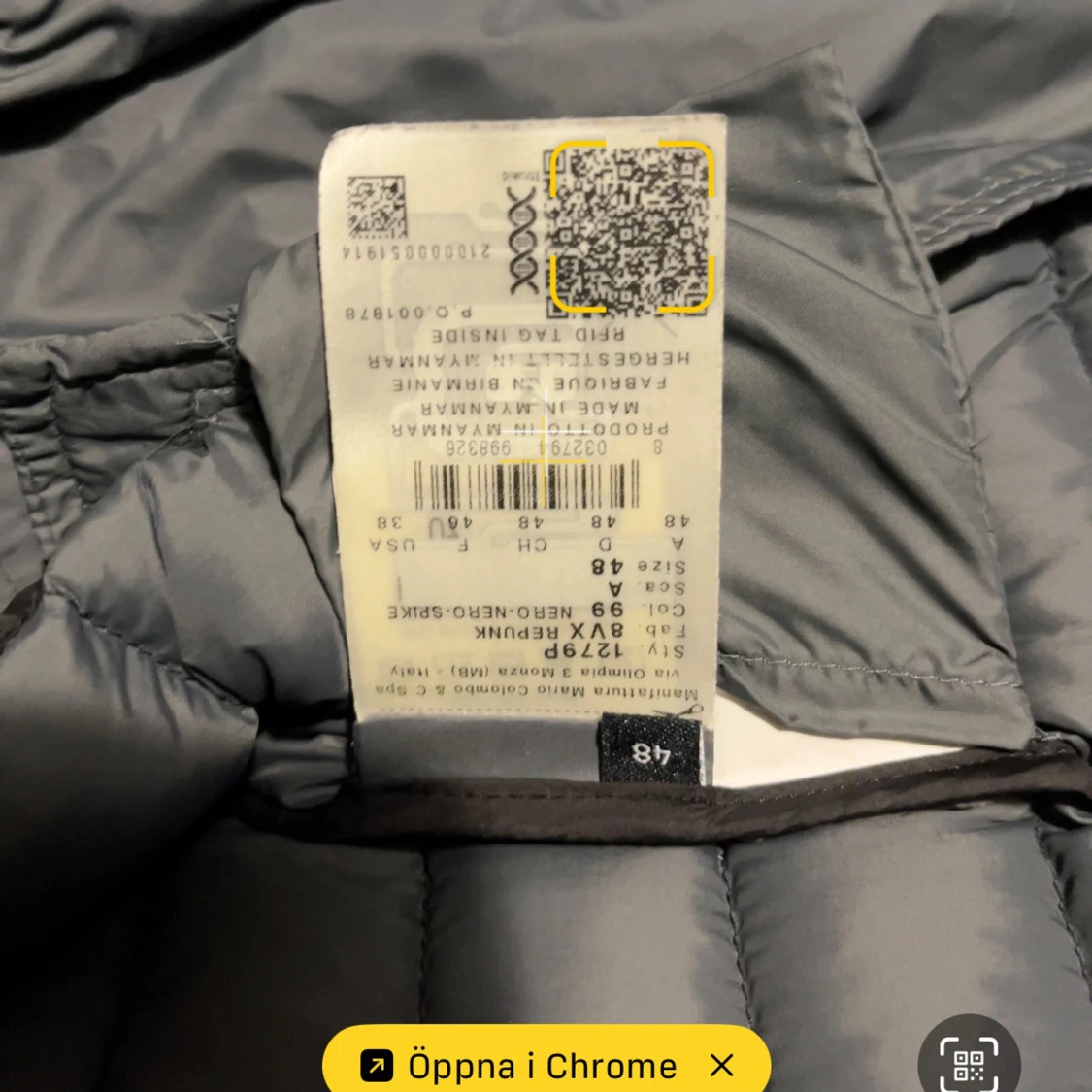 Svart dunjacka från Colmar, stl 48 - 3