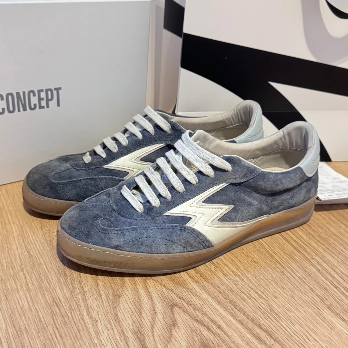 Moa Concept blå mocka sneakers - 1