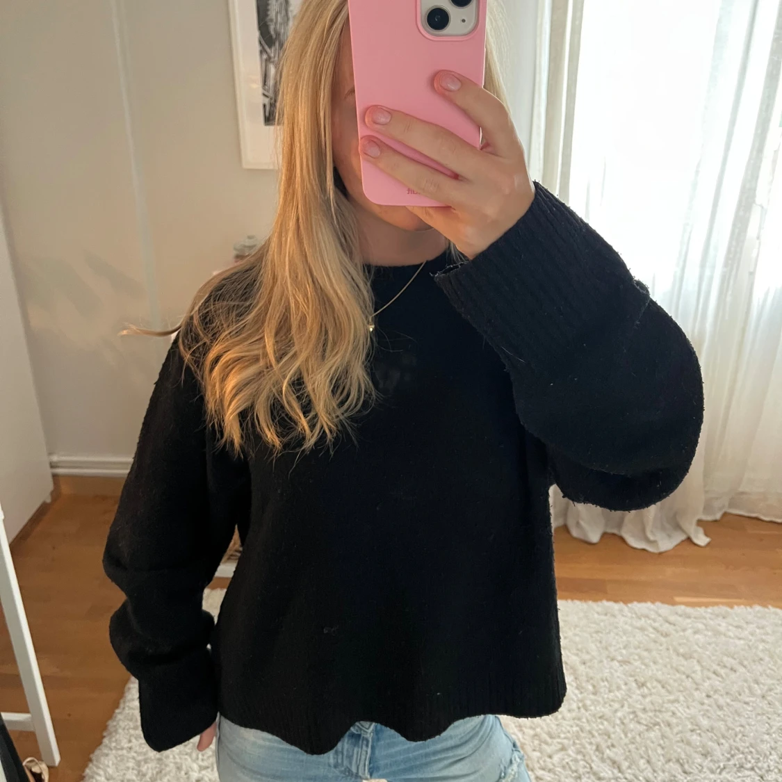 Svart stickad tröja!! - 2