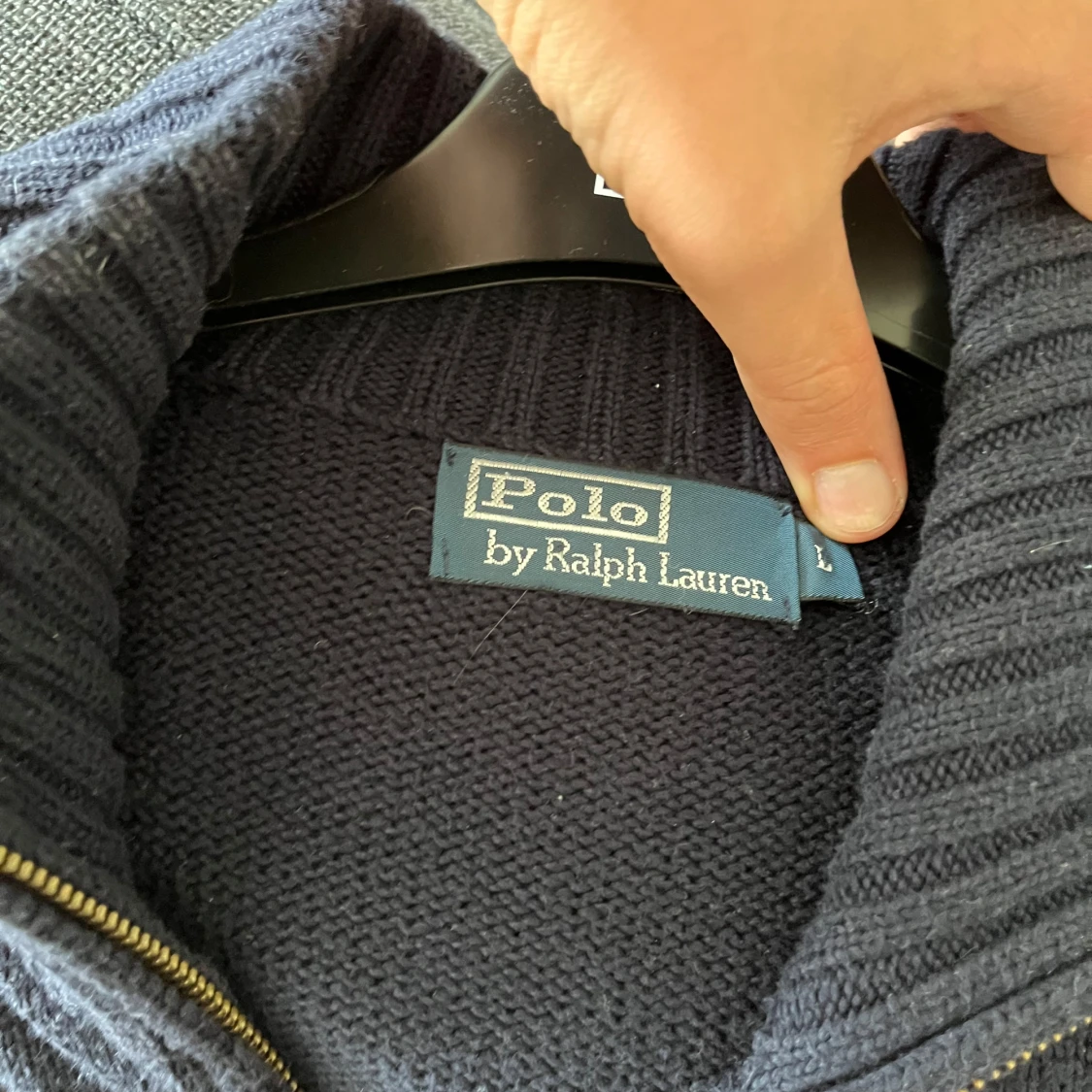 Mörkblå stickad kofta från Polo Ralph Lauren - 3