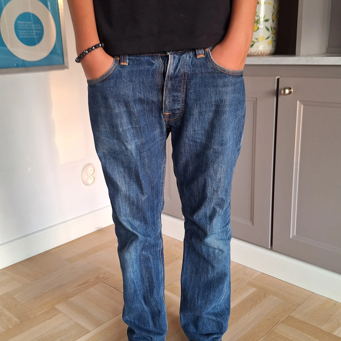Blå jeans från Nudie Jeans, 27/30