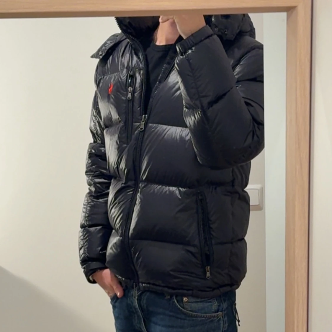 Svart pufferjacka Polo Ralph Lauren (äkta- kvitto finns)