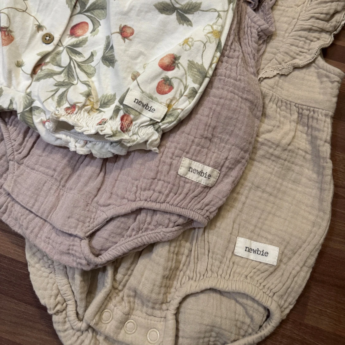 Set med tre rompers, 56 - 2