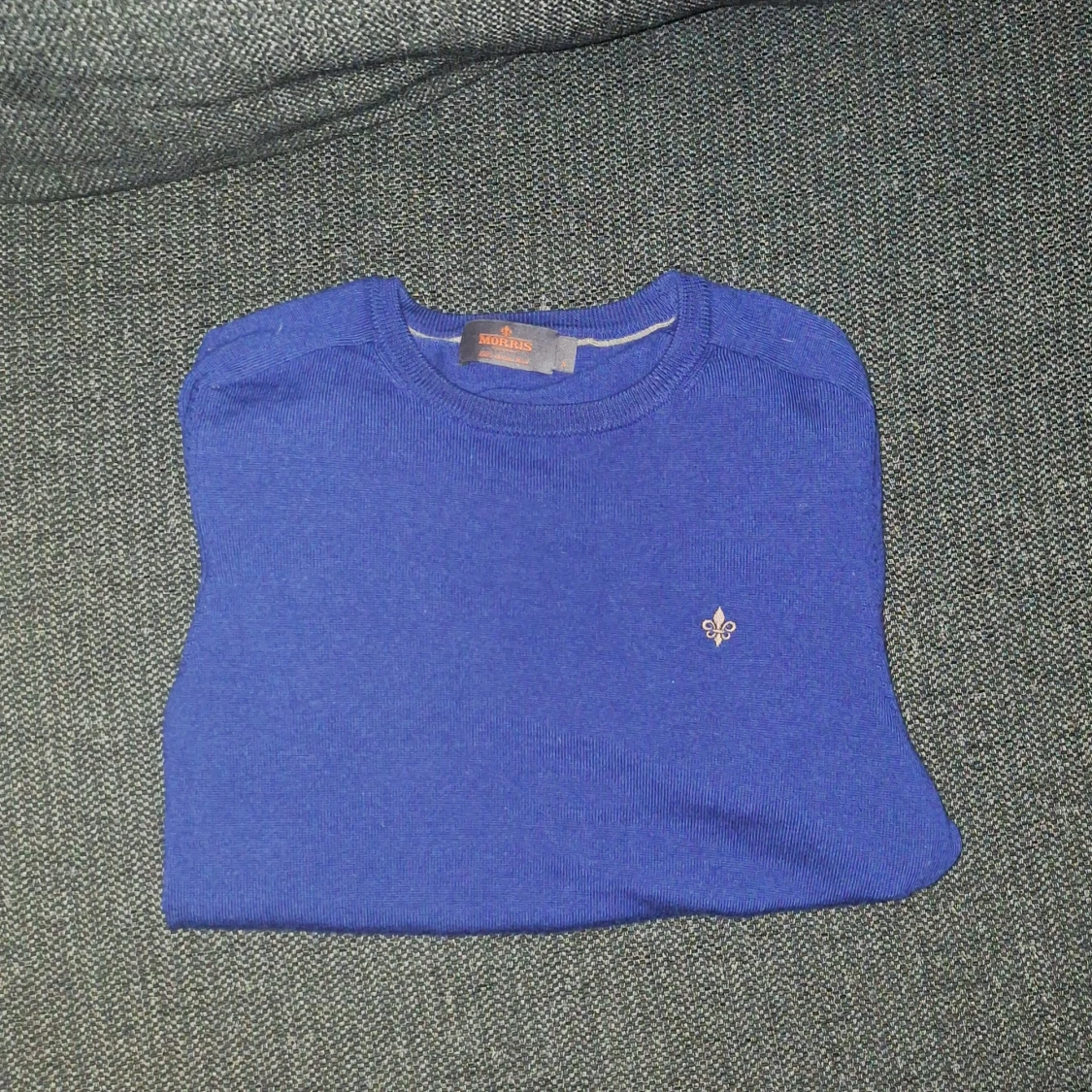 Blå stickad tröja från Morris
