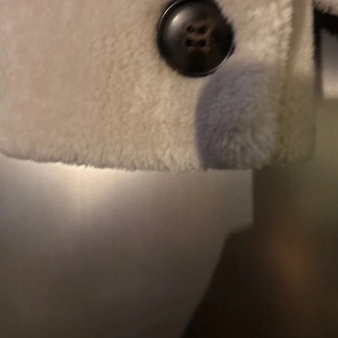 Beige teddyjacka från NA-KD, stl 36 - 4