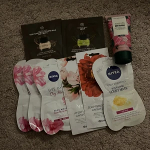 Blandade produkter från Nivea, Apoliva och The Body Shop - ALLT OANVÄNT!! Ansiktsmasker från Nivea, The Body Shop och Apoliva, Scrub från the body shop (säljs ej separat, allt eller inget)