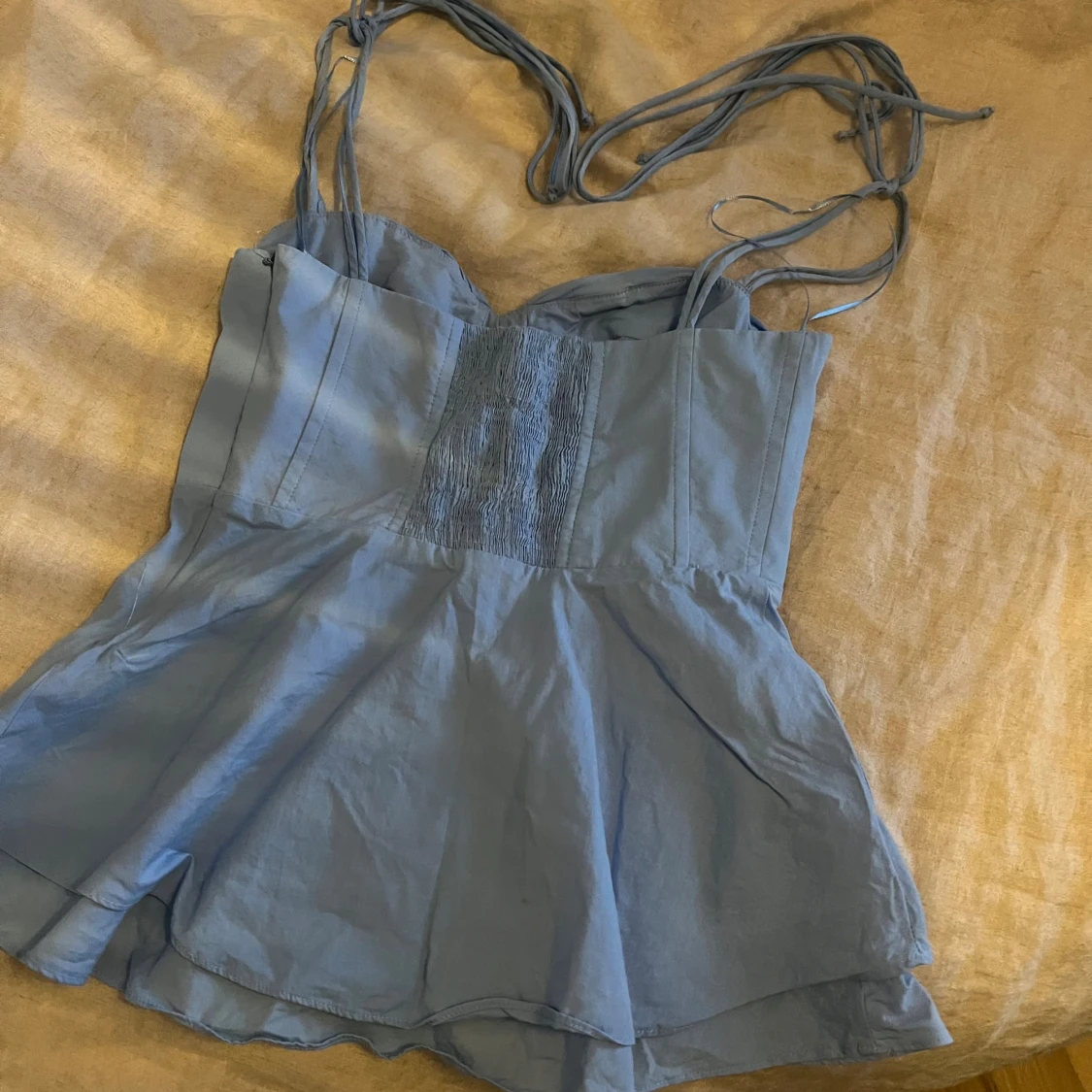 Ljusblå linnetopp från Zara XS - 2