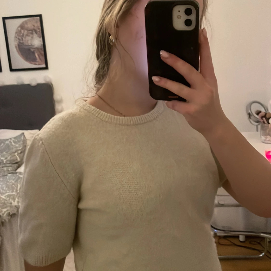Beige stickad tröja från H&M XS - 1