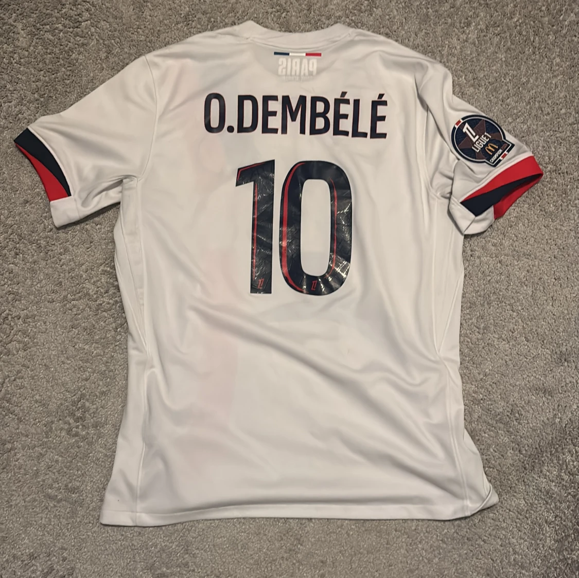 PSG O.Dembélé 10 vit matchtröja - 2