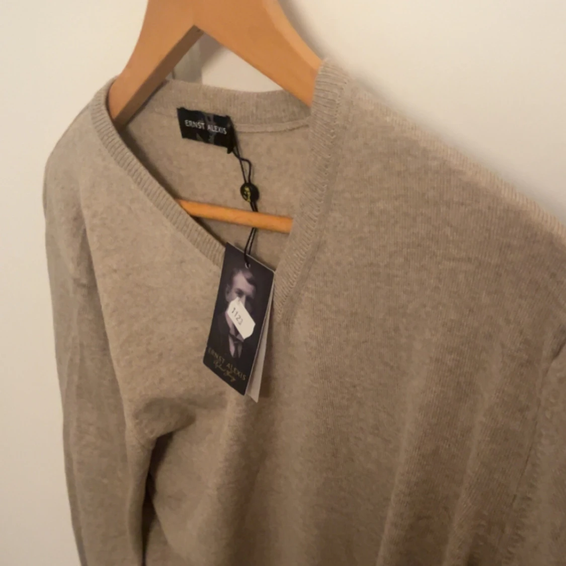 Beige tröja från Ernst Alexis 100% merino ull - 4