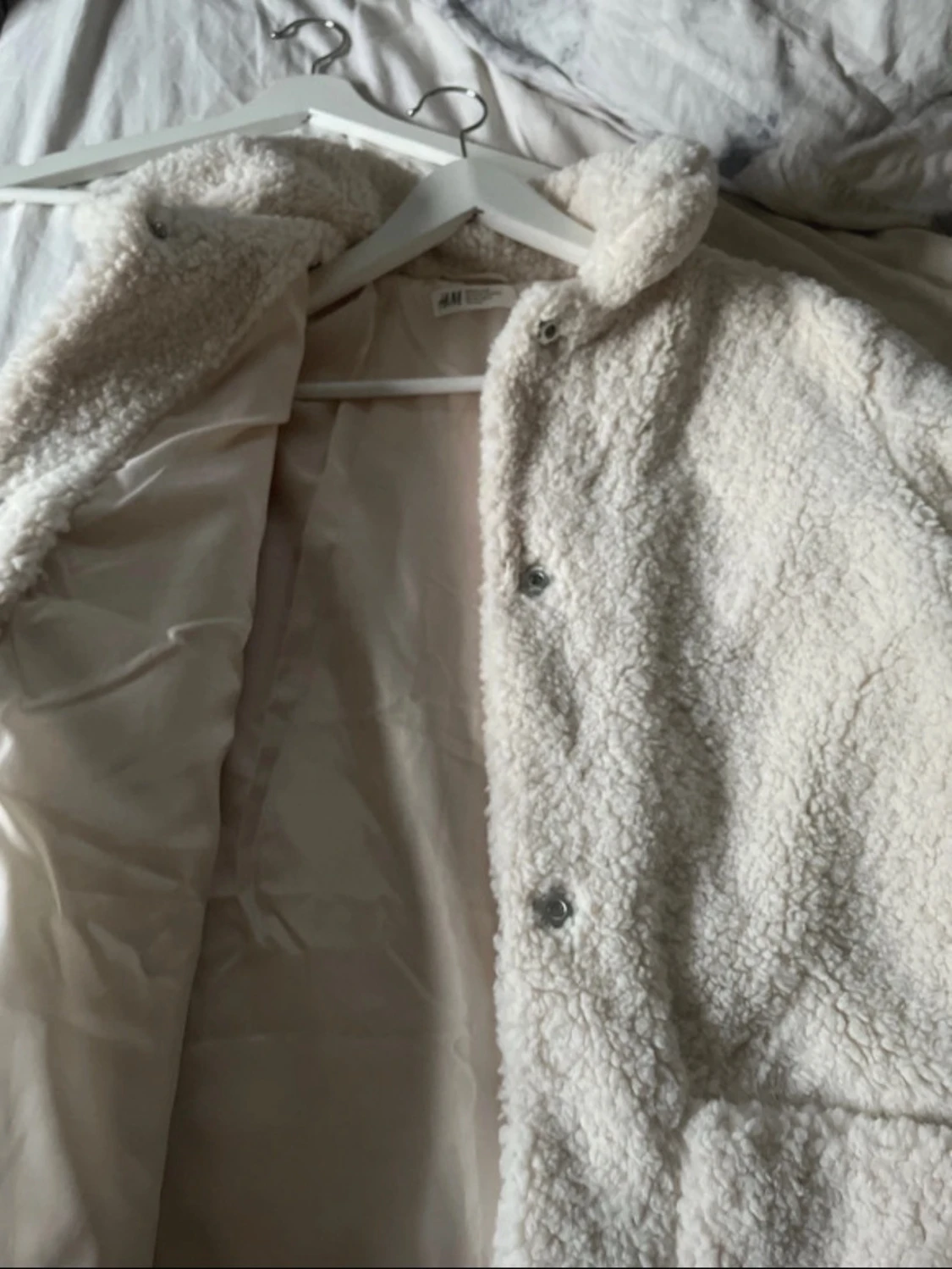 Beige teddyjacka från H&M - 4
