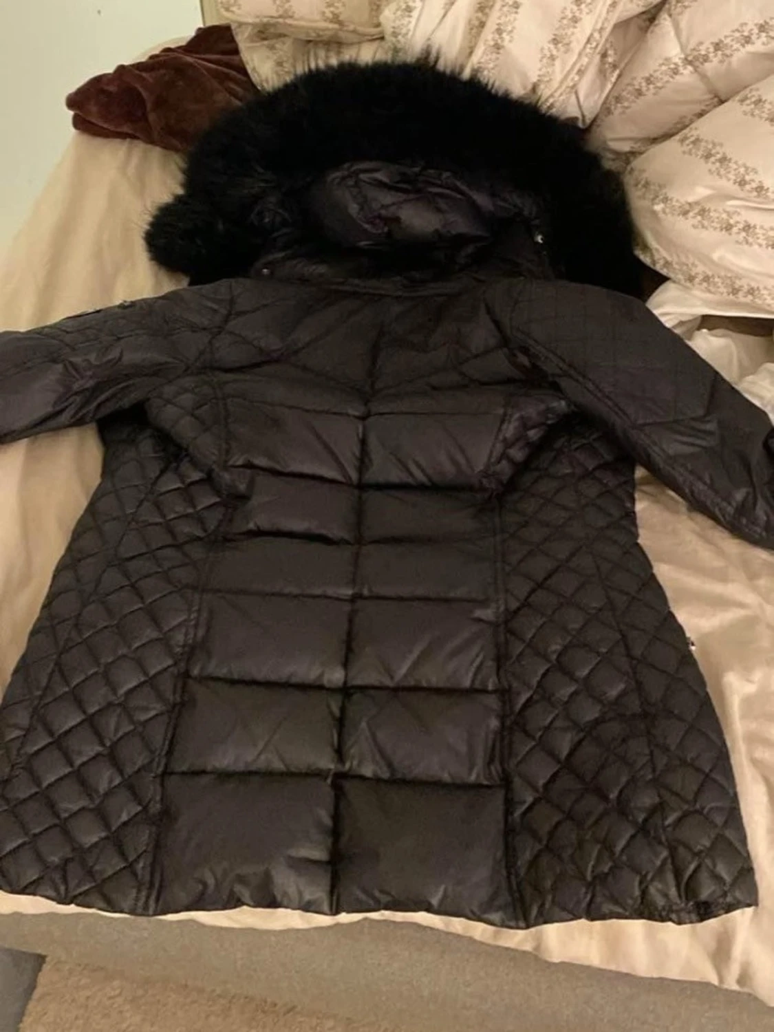 Svart lång rock n blue jacka  - 1