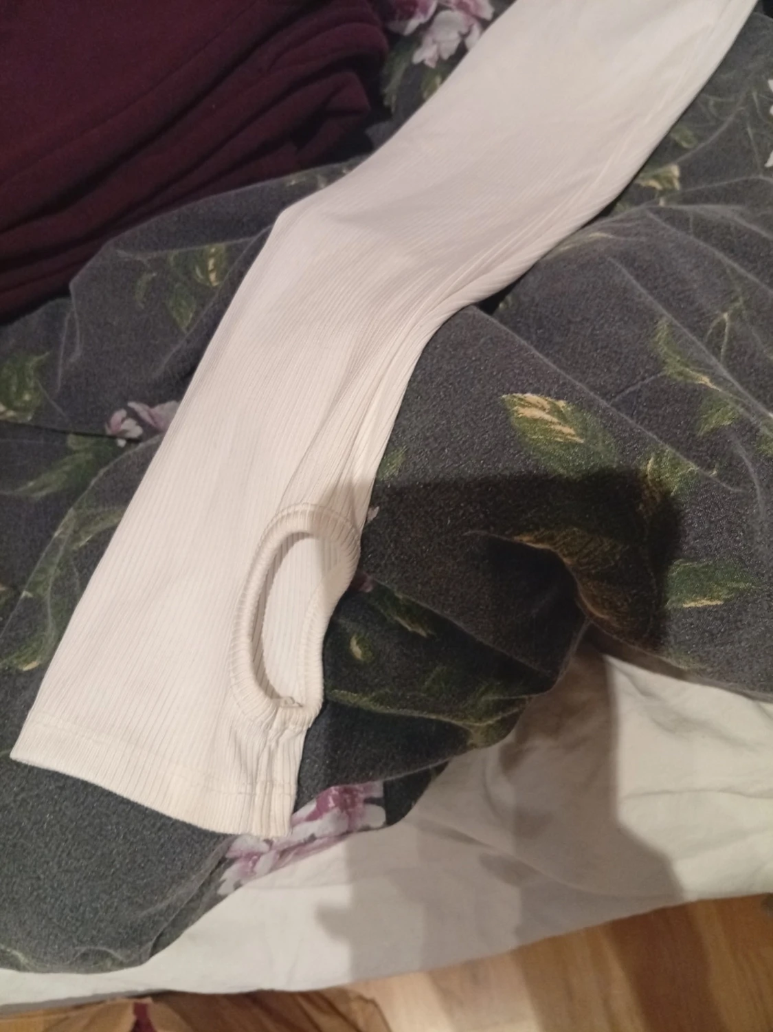 Vit ribbad ziptröja från FB Sister - 1