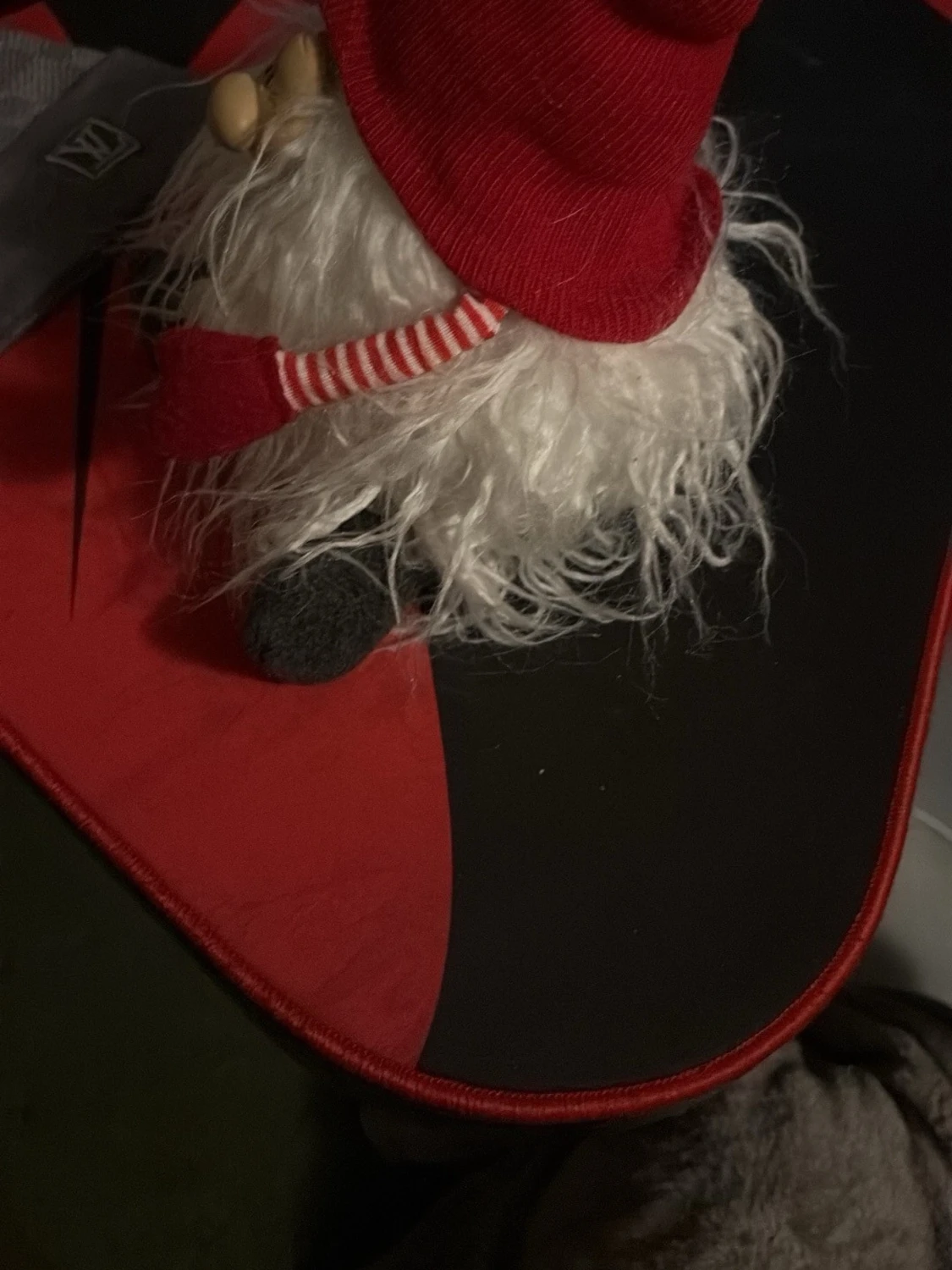 Julig tomteväst med röd-vit design - 1