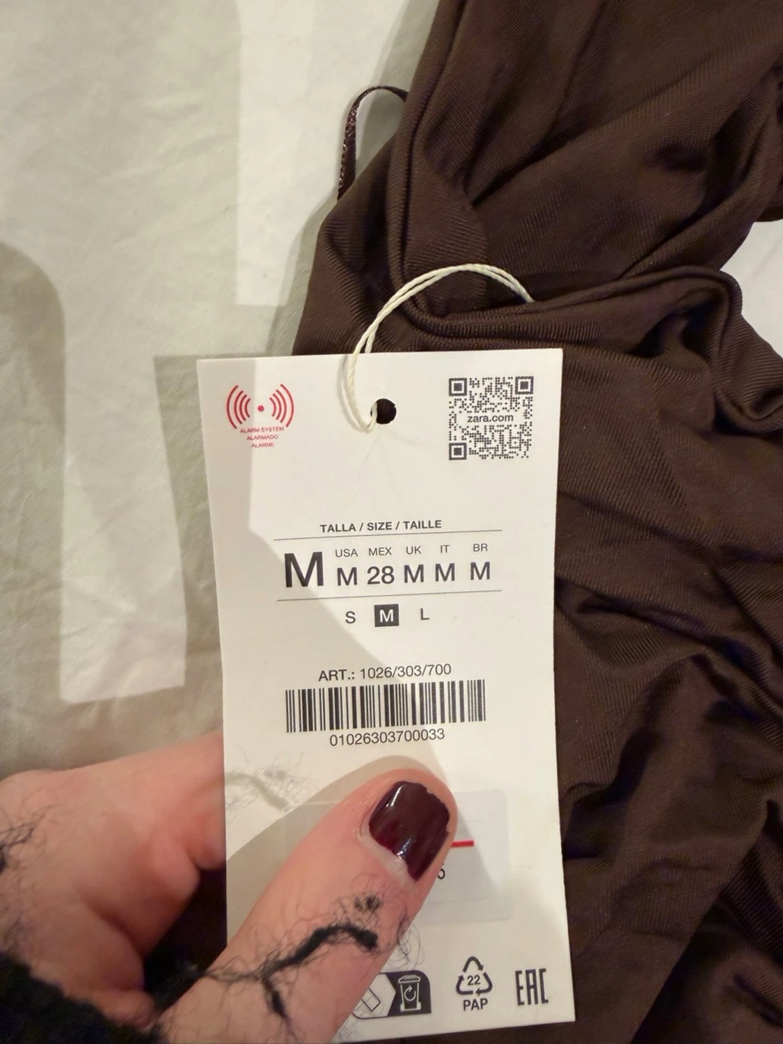 Brun omlott body från Zara - 2