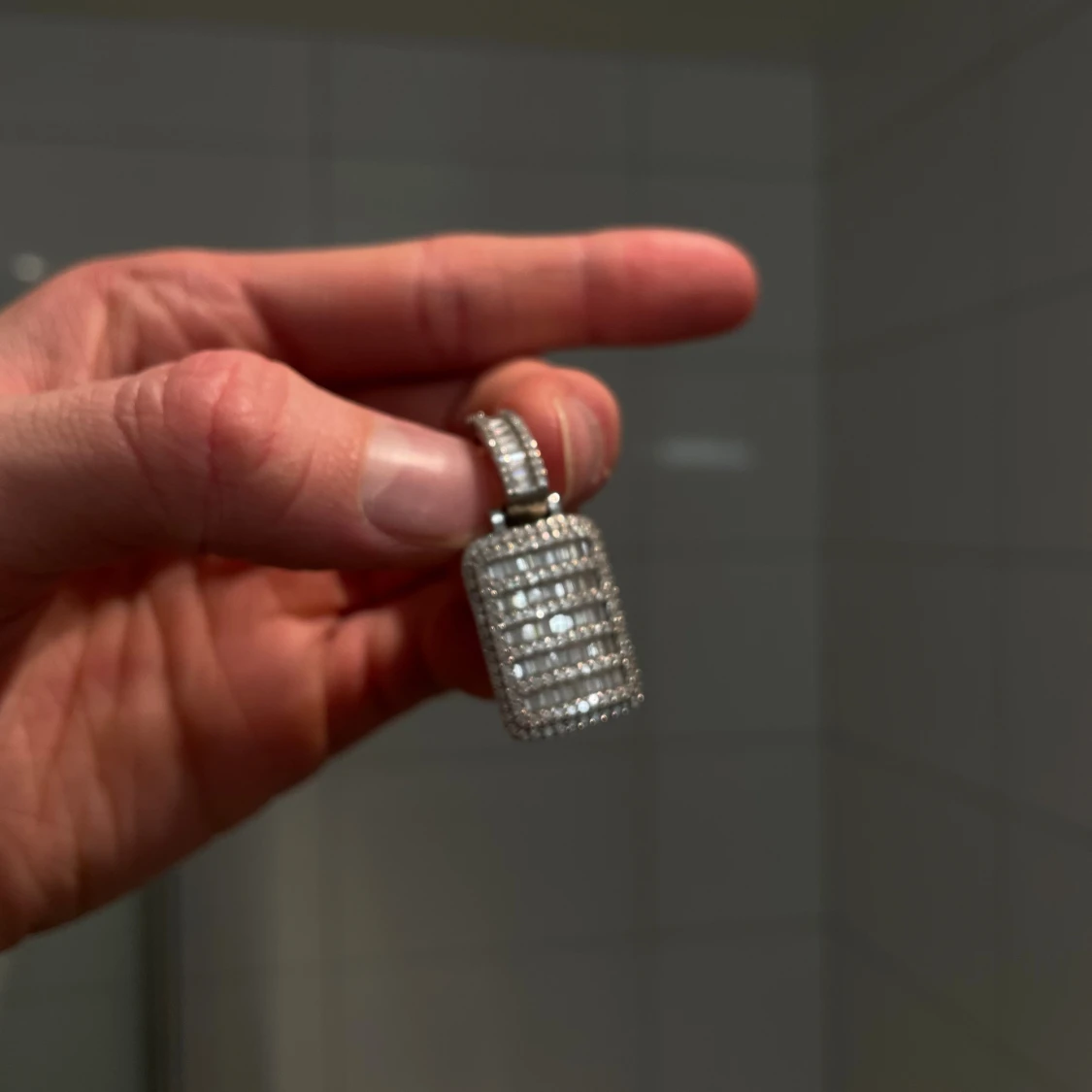 Moissanite hänge i äkta silver  - 1