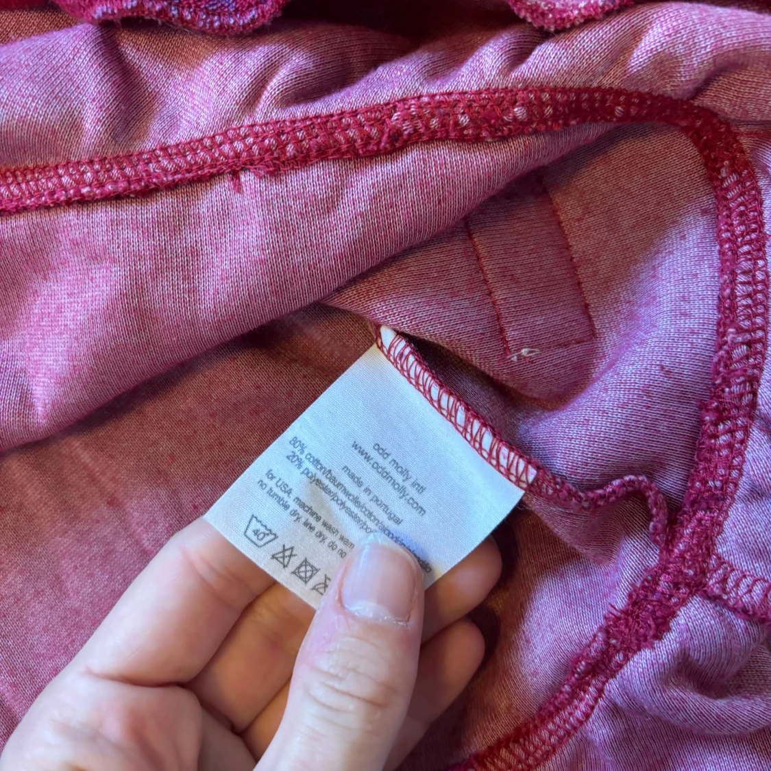 Röd mönstrad topp Odd Molly - 4