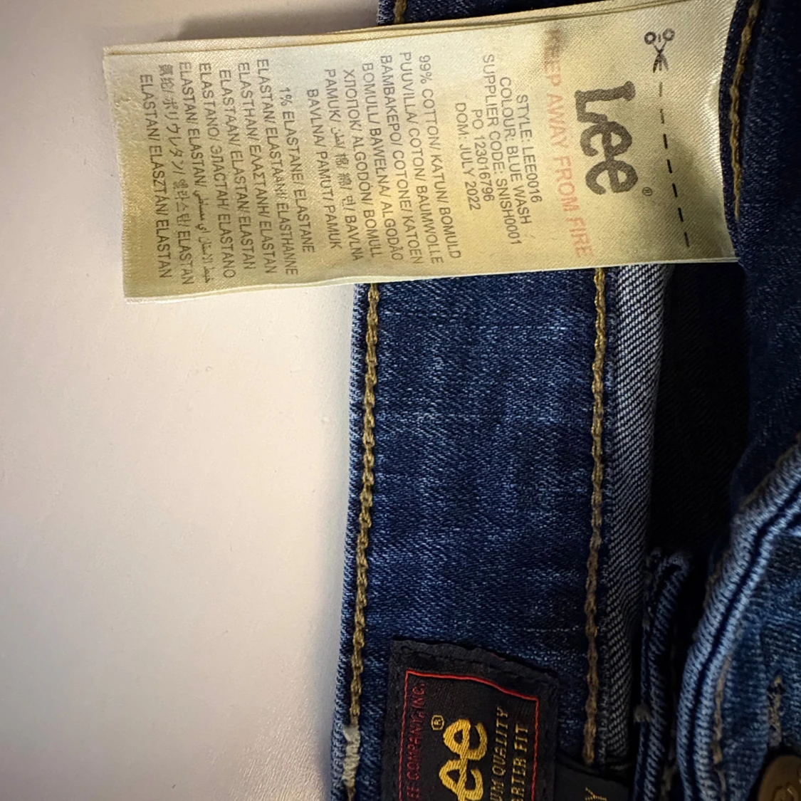Blå slim fit jeans från Lee - 2