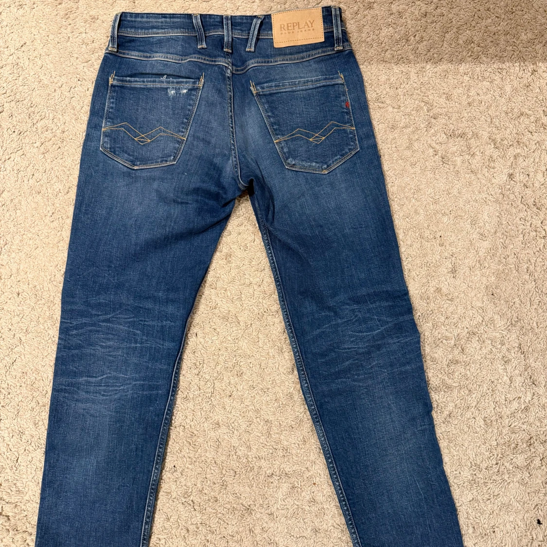 Replay Anbass blå jeans med slitningar - 1