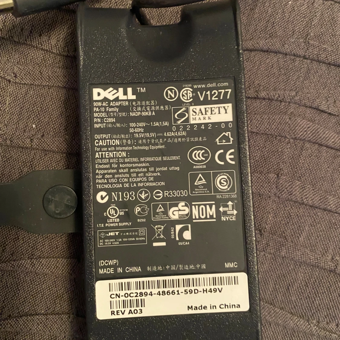 Dell PA-10 Family 90W AC Adapter