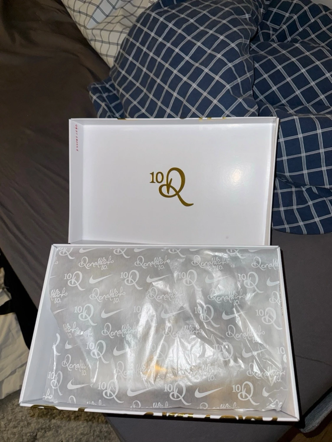 Nike Ronaldinho 10R fotbollsskor vit/guld - 2