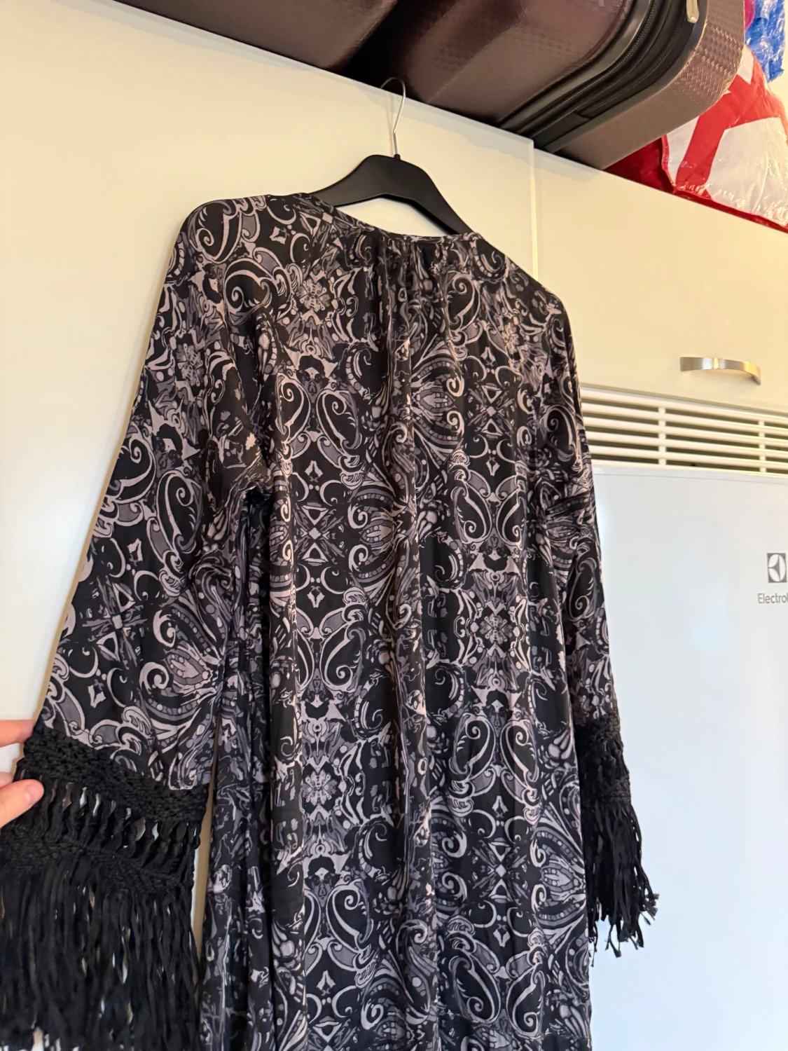 Svart mönstrad långklänning Odd Molly - 6