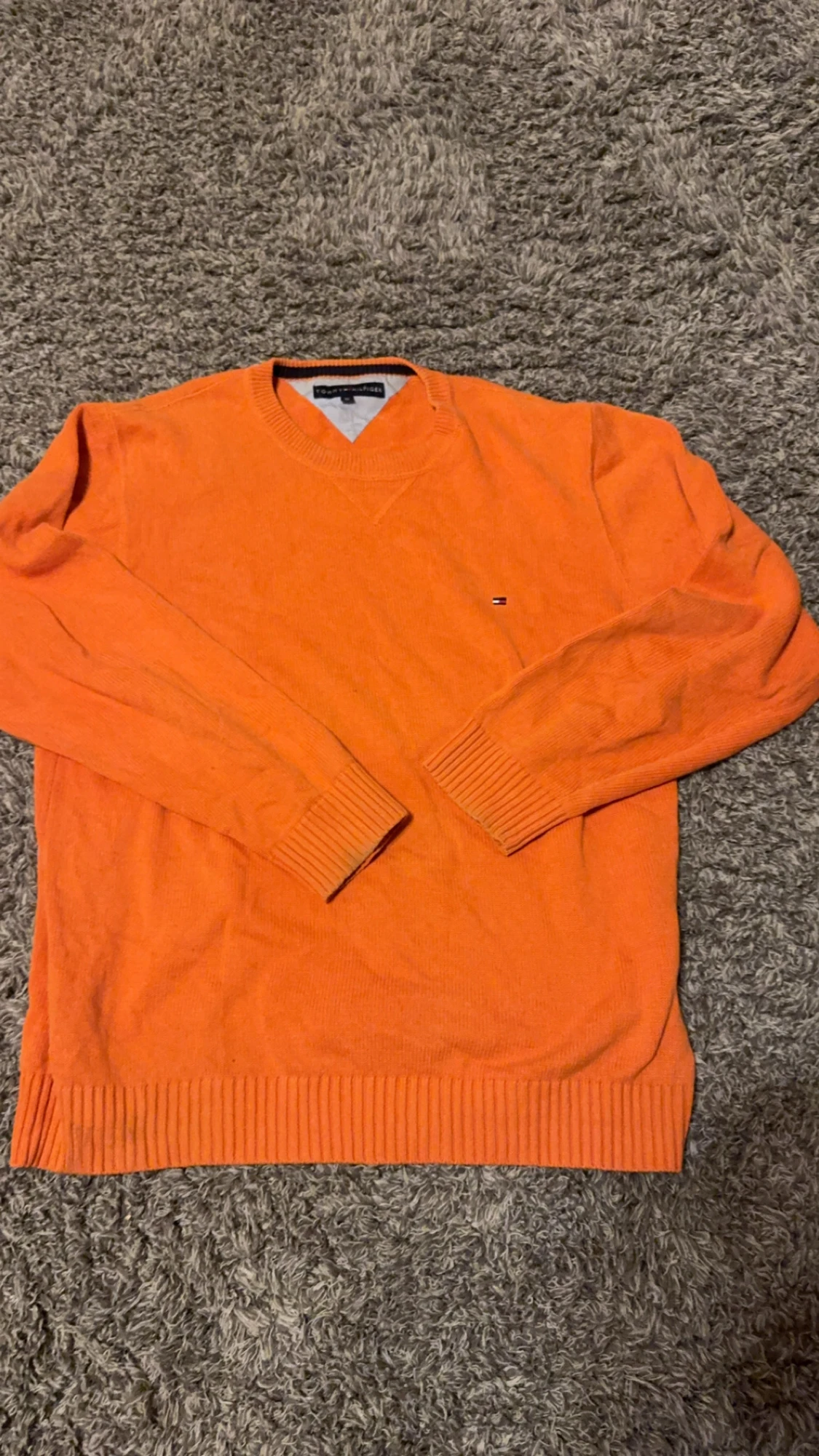 Orange stickad tröja Tommy Hilfiger XL - 1