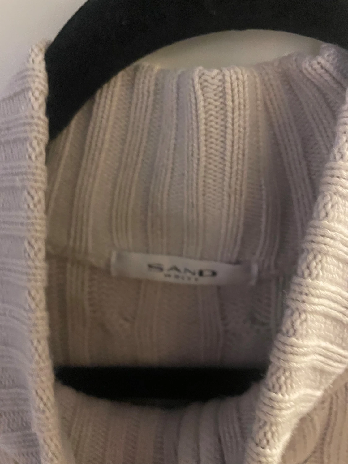 Beige stickad kofta från Sand - 3