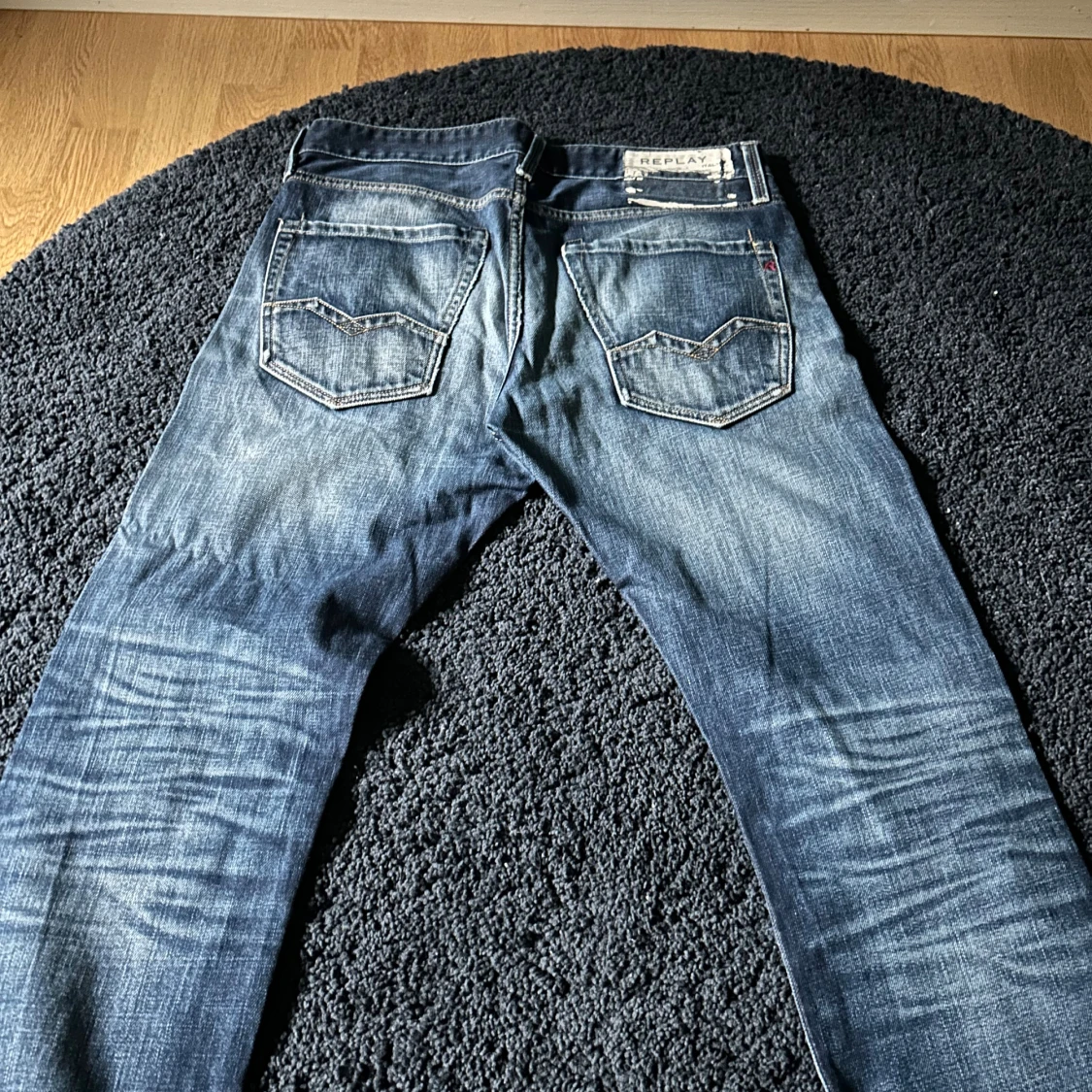 Blå Replay jeans straight fit 32/34